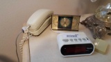 (1) Westclox Alarm Clock (1) House Phone (1)Springfield Desk Barometer
