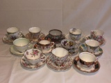 (12) Assorted Tea Cups and Matching Saucers