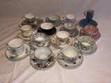 (14) Tea Cups and Matching Saucers.