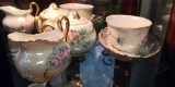 4-pc Gold Rimmed Floral Tea Set