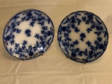 J&G Meakin Colonial Flow Blue Semi-Porcelain Plate & Bowl