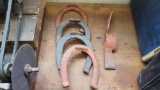 4 Iron Horseshoes & 1 Iron Pickaxe Head 2-1/2
