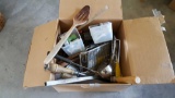 Box of Assorted Cookware and Cutlery