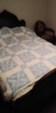 Hand Pinwheel Star Patterned Quilt