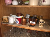 Assorted Coffee Cups, Jello Molds and Glasses