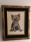 Hanging Wall Art. Dog Portrait, Needlepoint