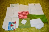 Large Assortment of Linens, Table Covers, & Fabrics