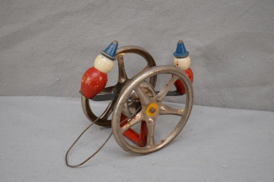 The Gong Bell MFG. Co. Seesaw Bell Toy Connecticut Circa 1935 - Made of Tin & Wood