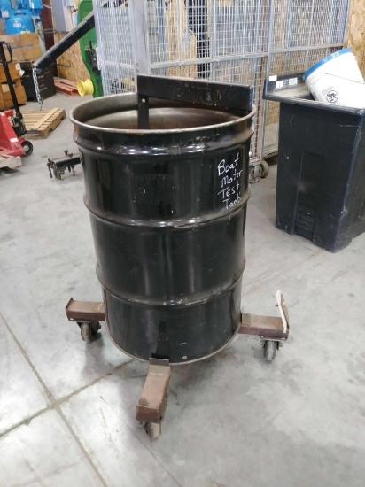 Custom Made Marine Motor Test Tank on Casters