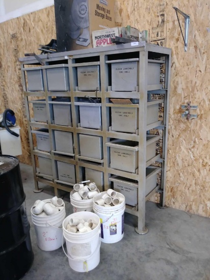 Aluminum 16 Bin Indexer w/ Contents