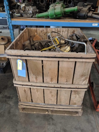 Crate of Lawn Mower/Turf Parts