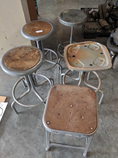 (5) Metal Stools
