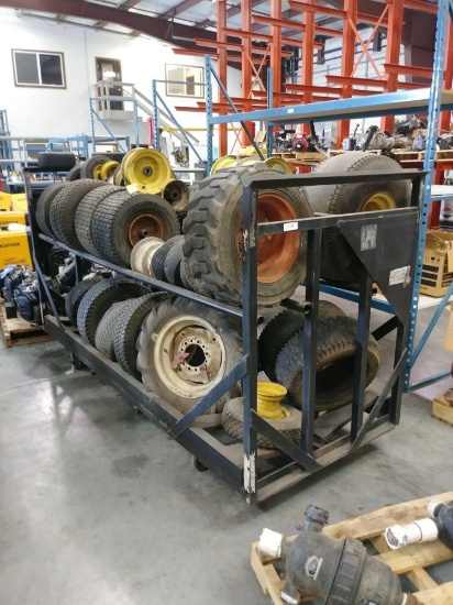 Portable Steel Framed Double Sided Tire Rack