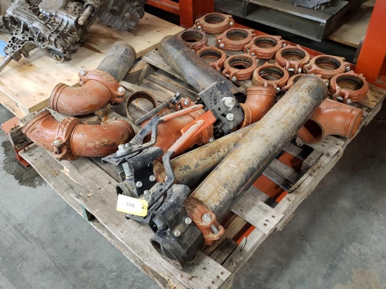Pallet of Zero 4" Pipe, couplers & Elbows