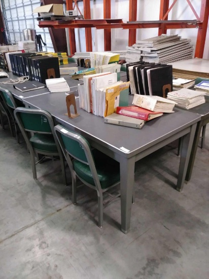 34"W x 5'L Metal Work Table