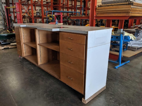 9' - 9"L x 40-1/2"W x 42-1/2"H Laminate Top Reception Desk