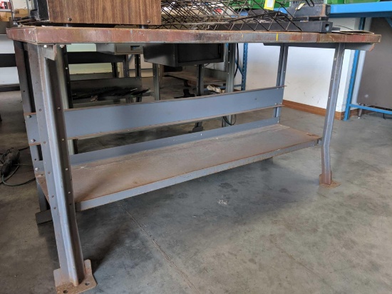5'L x 30"W x 33-1/2"H Metal Work bench w/ Lower Shelf