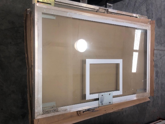 4'W x 6'L Spalding Glass Basketball Backboard, New In Box