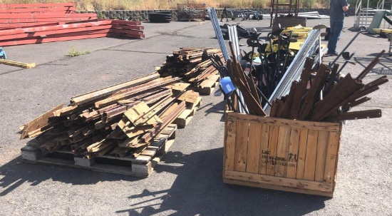 (2) Pallets of 8' Vineyard Posts w/ Stakes & Tie Downs