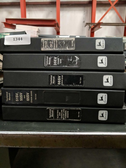 (5) Assorted Binders of John Deere Technical Manuals
