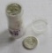 Roll of 1961 Washington Silver Quarters marked uncirculated