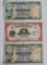 Lot of 3 notes from Hong Kong and Shanghai Bank and Chartered Bank of Hong Kong