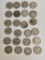 Lot of 24 Assorted Silver 25 cent pieces from Canada