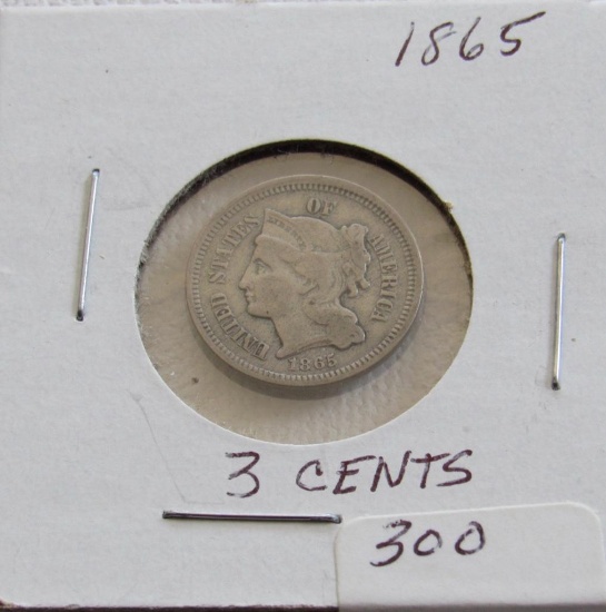 1865 Nickel Three Cent Piece