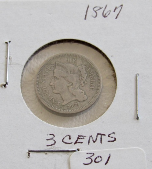 1867 Nickel Three Cent Piece