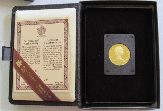 $100.00 22 Karat Canadian Gold Coin