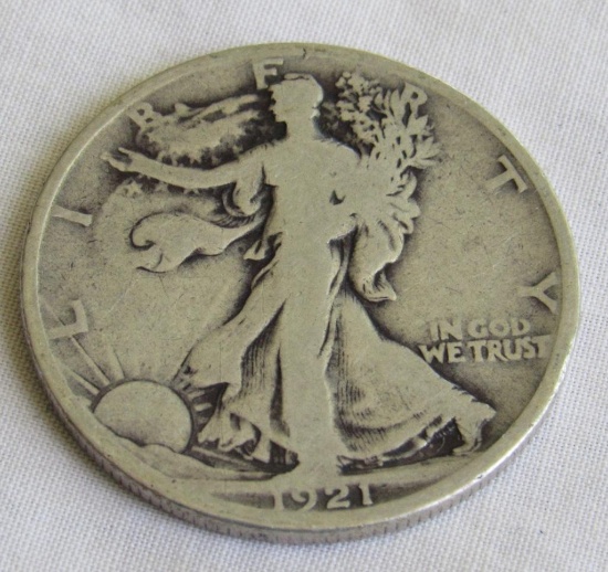 59 Assorted Liberty Standing Half Dollars in Whitman Folders 1916-1947 Including 1921D