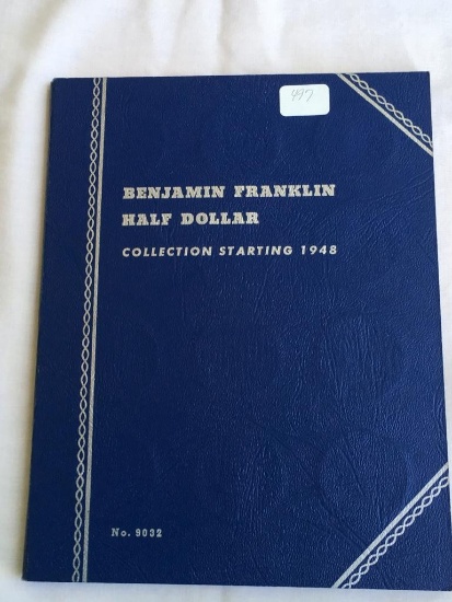 Complete Whitman Coin Folder Franklin Silver Half Dollars 1948-1963 D (35 coins included)