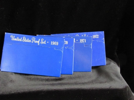 United States Proof Set 1969, 1970, 1971, 1972