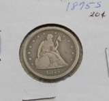 1875 S Liberty Seated Twenty Cent Piece