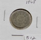 1868 Shield Nickel