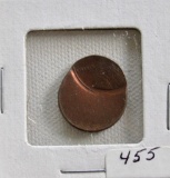 Lincoln Cent Mistrike--Off Center