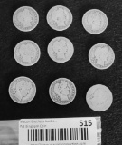 Lot of 9 BARBER Quarters