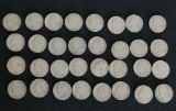 Lot of 32 Asorted Jefferson Nickels 1940-1959