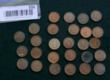 Lot os 27 Indian Head Pennies