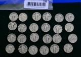 Lot of 24 Standing Liberty Quarters