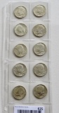 Lot of 10 1964 Silver Kennedy Half Dollars