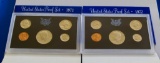 1971 & 1972 United States Proof Sets (with S nickel)