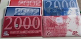Lot of 6 Uncirculated Mint Sets -1 each Denver & Philadelphia 1999, 2000, 2002