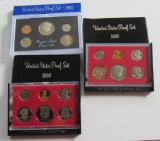 Lot of 3 United States Proof Sets 1980, 1982, 1983