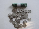 Roll of 50 1942 Silver Mercury Dimes