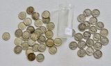 Mixed lot of Mercury and Roosevelt Silver Dimes