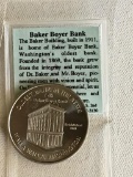 1869-1969 Commerative Silver Dollar from Baker Boyer Bank in Walla Walla WA