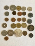 Lot of 25 coins from Germany & France including 1888 , 1918 1 Pfennics
