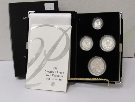1998 W Platinum Bullion Proof 4 Coin Proof Set