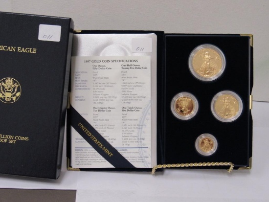 1997 Gold American Eagle Bullion Proof 4 Coin Proof Set